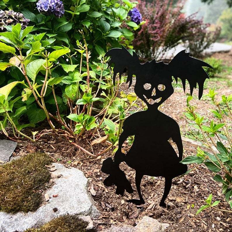 Cute and Unique Ghost Zombie - Halloween Yard Decor Metal Art