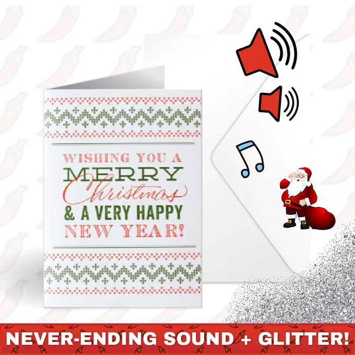 MERRY CHRISTMAS 🎅🔊 - JOKER GREETING PRANK CARD (GLITTER + SOUND)