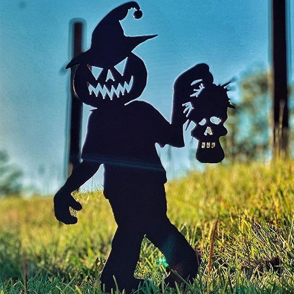 Cute and Unique Ghost Zombie - Halloween Yard Decor Metal Art