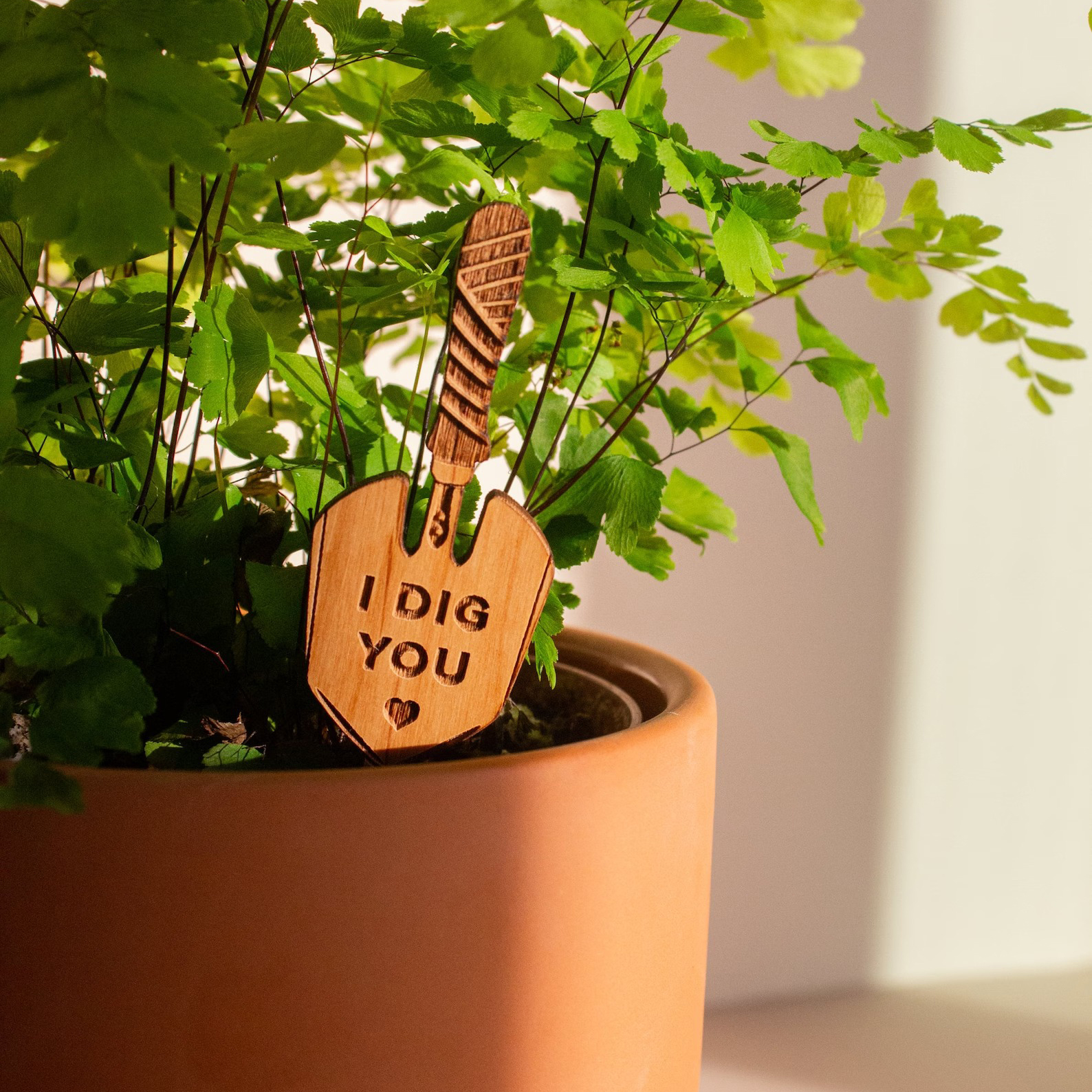Handmade Encouraging Wood Plant Pick