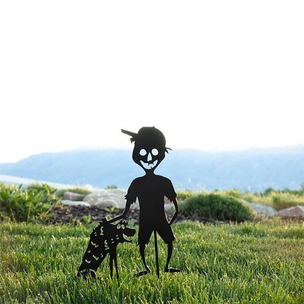 Cute and Unique Ghost Zombie - Halloween Yard Decor Metal Art