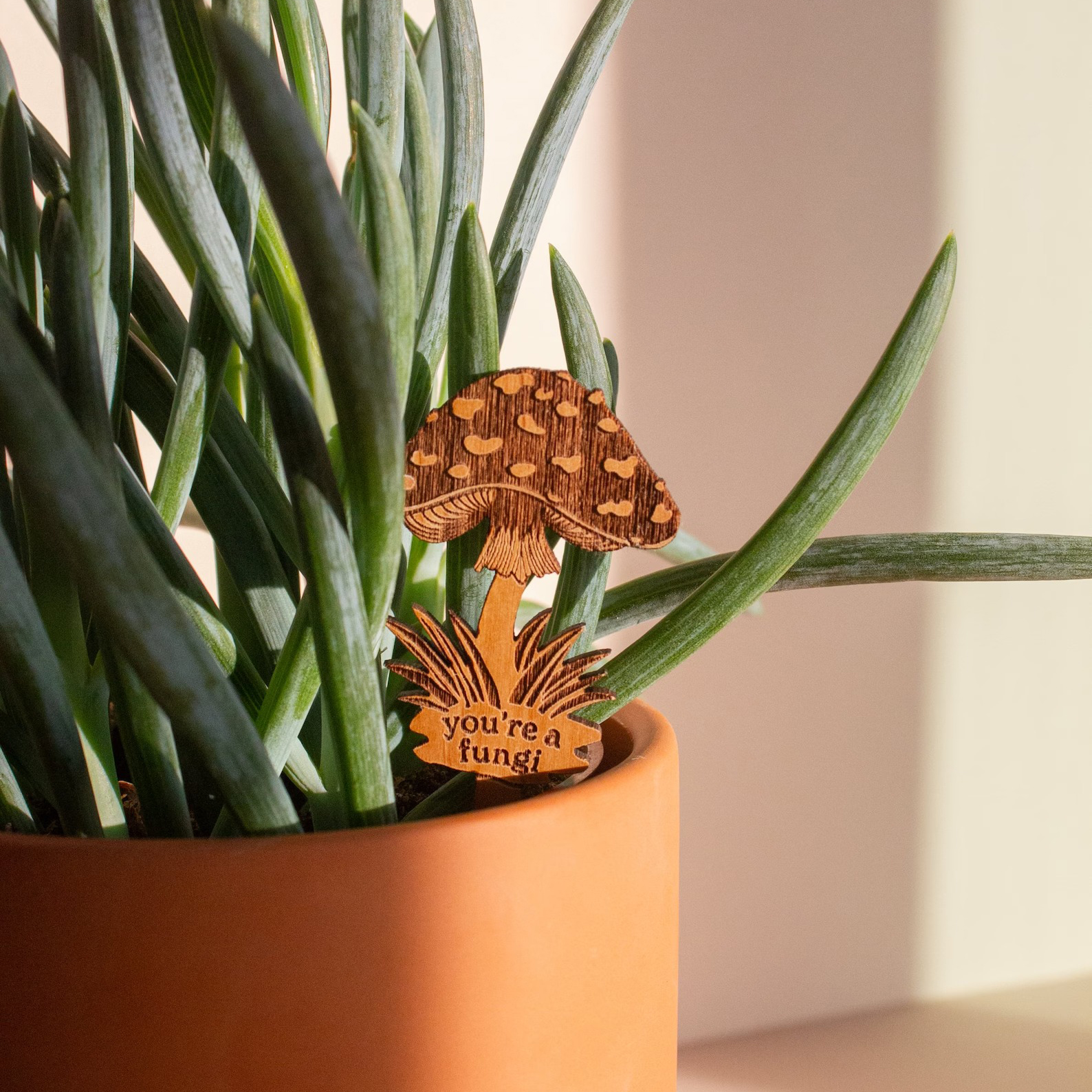 Handmade Encouraging Wood Plant Pick