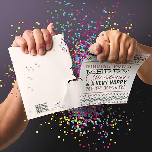 MERRY CHRISTMAS 🎅🔊 - JOKER GREETING PRANK CARD (GLITTER + SOUND)