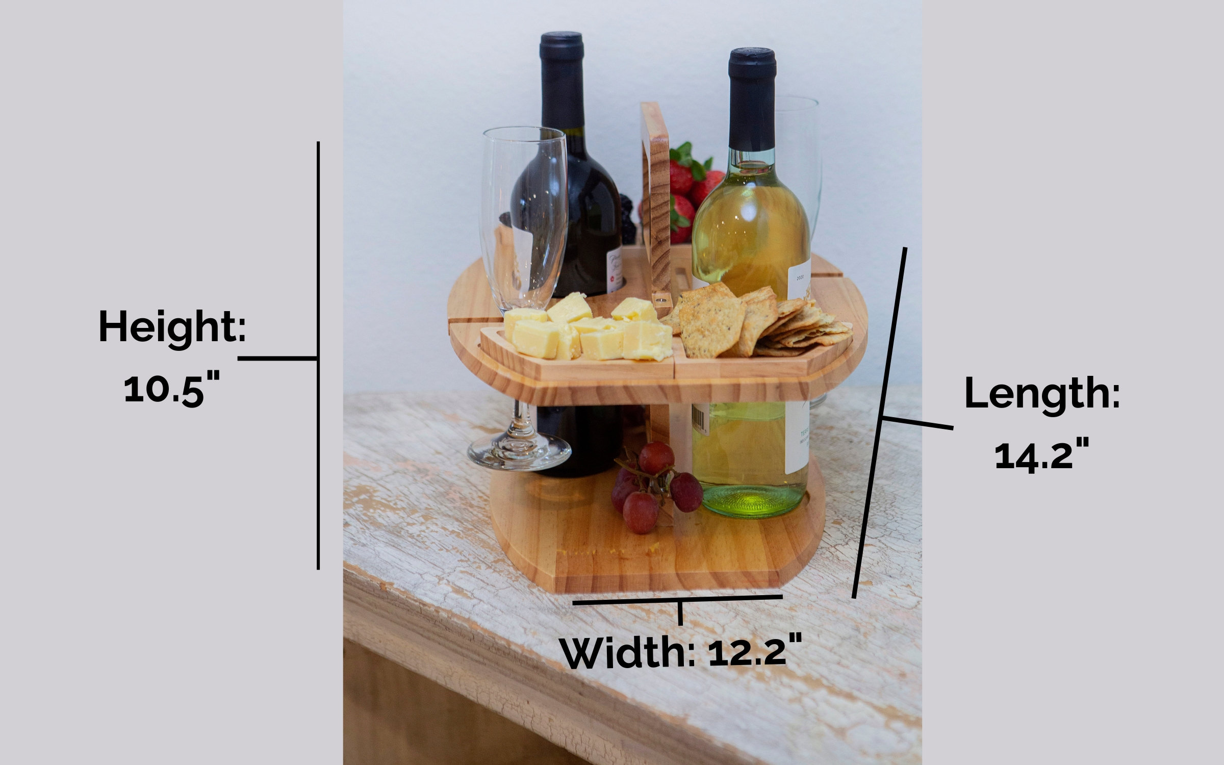 Outdoor Wine Table & Charcuterie Tray