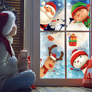 Deck Your Windows with Festive Cheer - Christmas Window Stickers Set