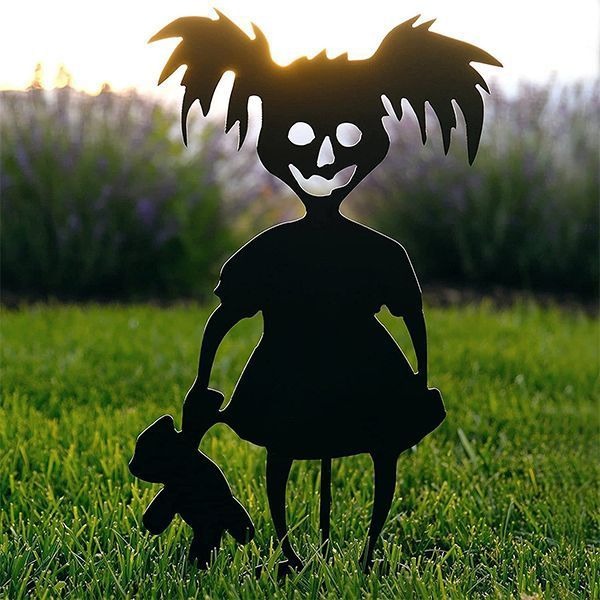 Cute and Unique Ghost Zombie - Halloween Yard Decor Metal Art