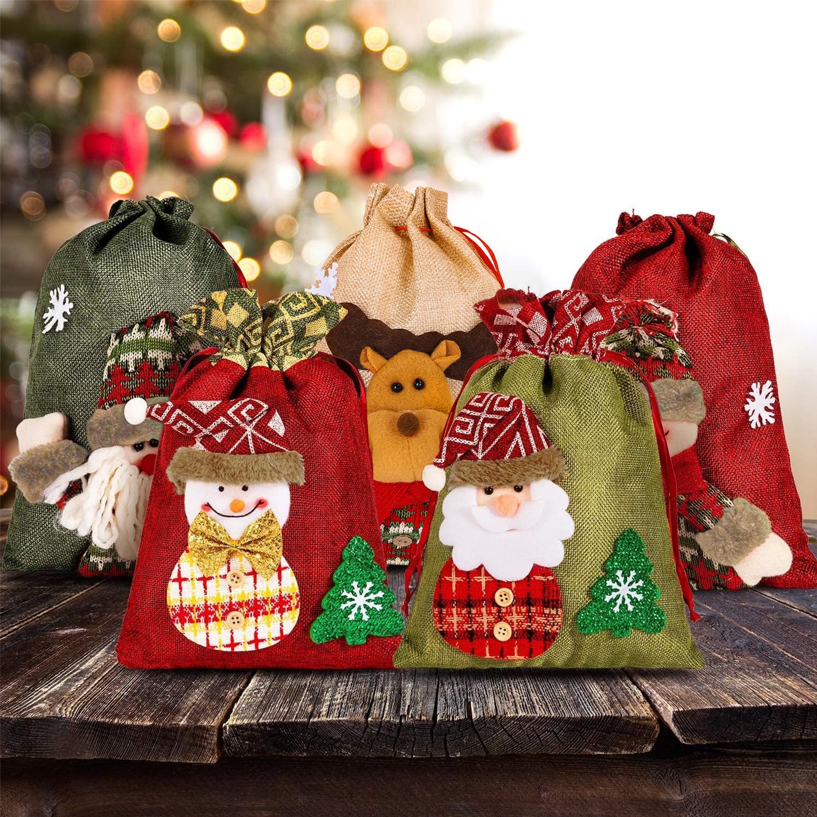 🎅Xmas Pre-Sale🔥Drawstring Christmas Wrapping Bags