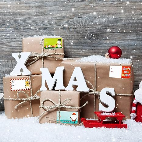  🌟 Outus 500 Pieces Christmas Tags - Self Adhesive Gift Tags 🎁