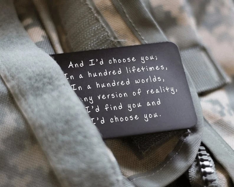 Long Distance Deployment Wallet Card for Him - Anniversary Gifts for Couples