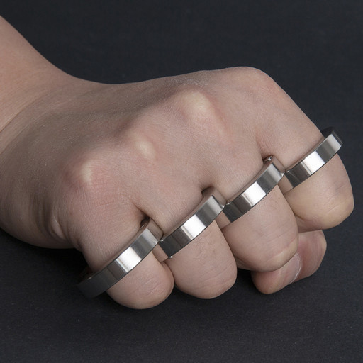 Transformable Full Stainless Steel Self Defense Brass Knuckles Ring