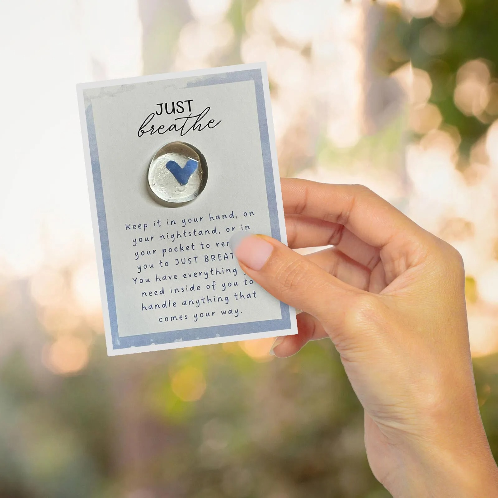 💝Pocket Token Glass Gem - Thinking of You Gift