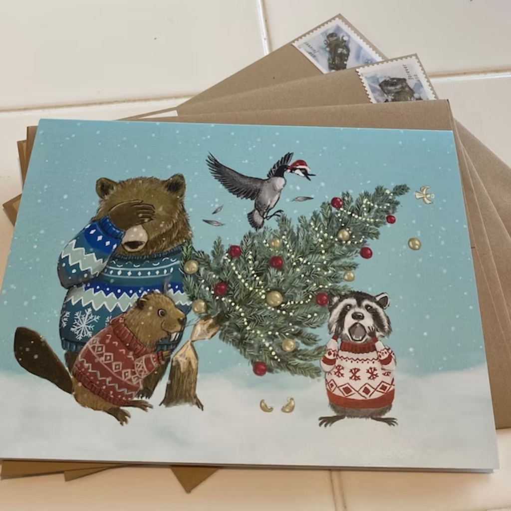 🐾Animal Christmas Card Set (10 PCS)🎄
