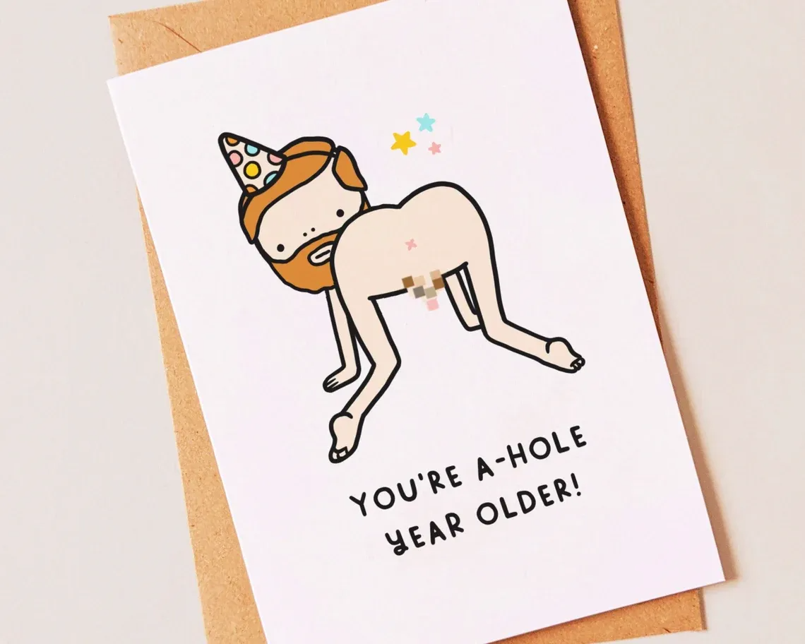 Funny Rude Birthday Card