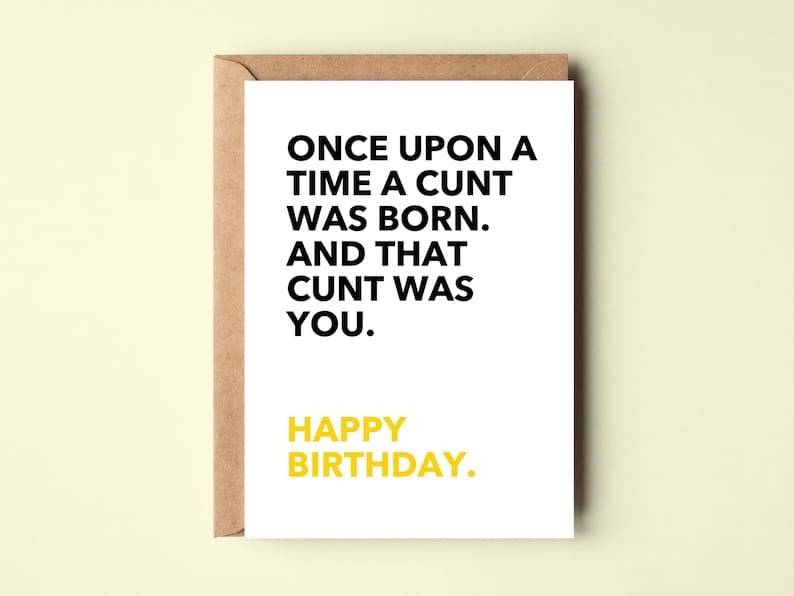 Funny Rude Birthday Card