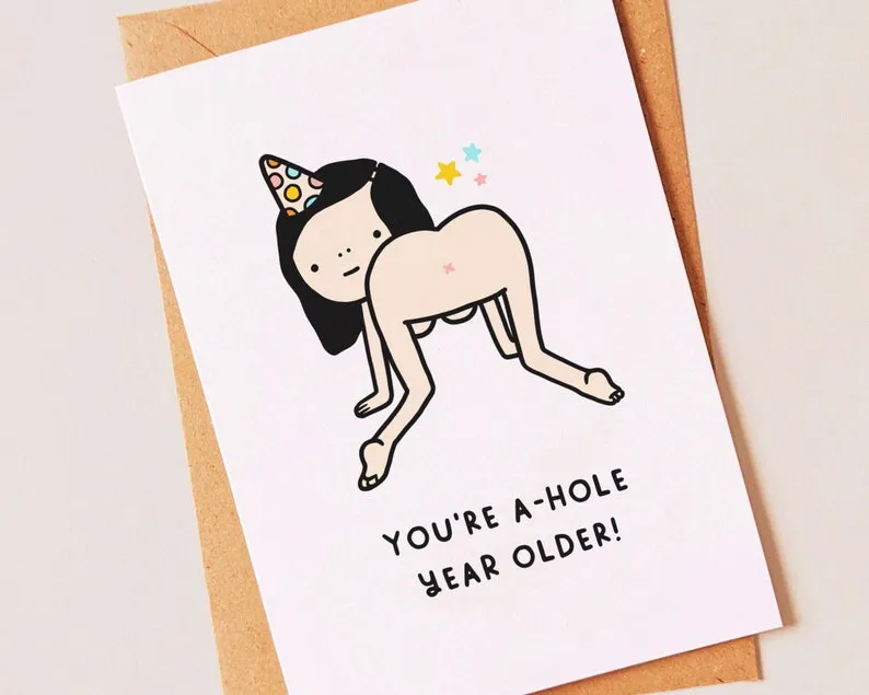 Funny Rude Birthday Card