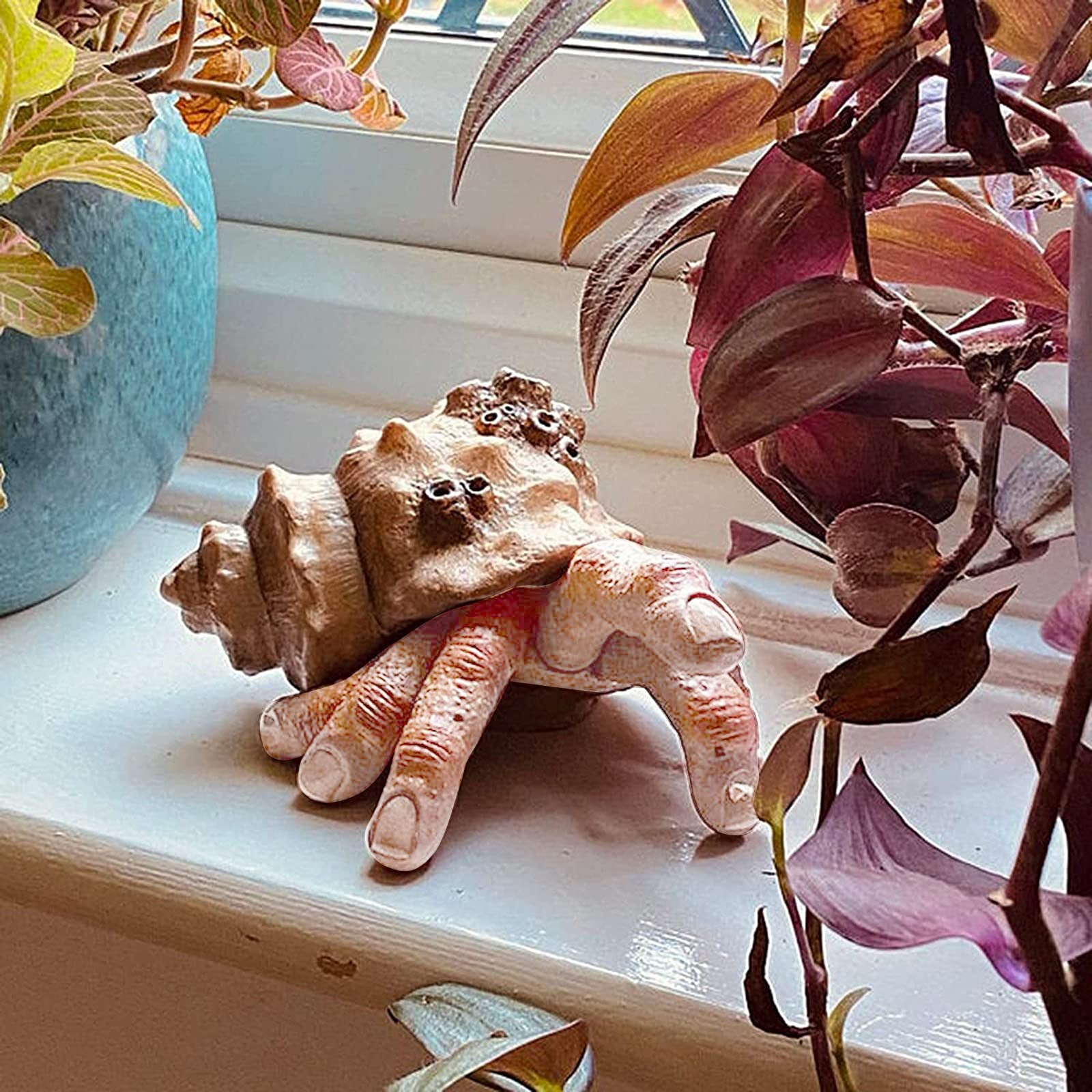 💀Unleash the Terror🖐️Finger Parasite Crab Resin Sculpture
