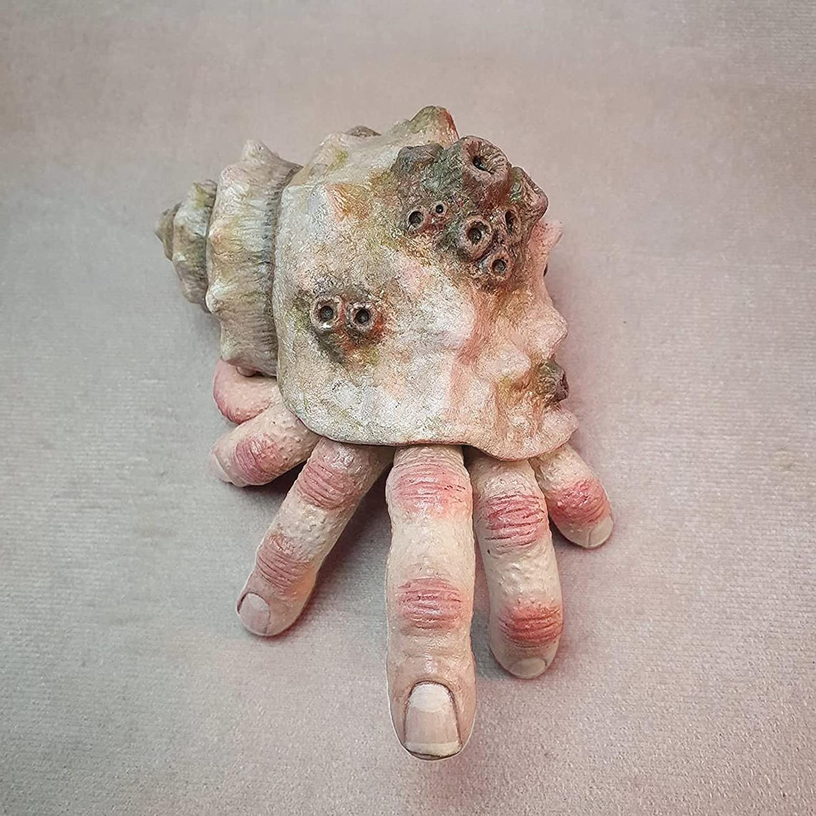 💀Unleash the Terror🖐️Finger Parasite Crab Resin Sculpture