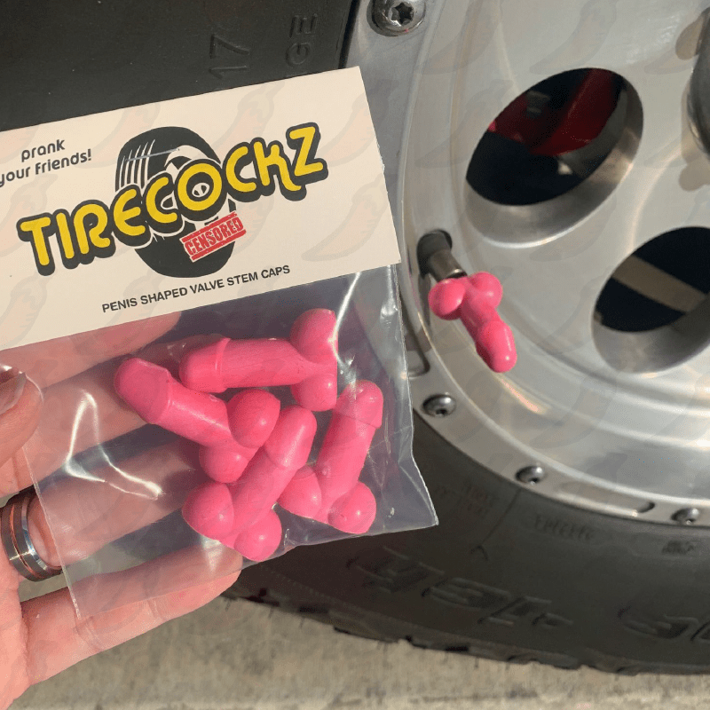 ROOSTER SHAPED VALVE STEM CAP 🐓🧢 - TIRECOCKZ PRANK (4 PACK!)