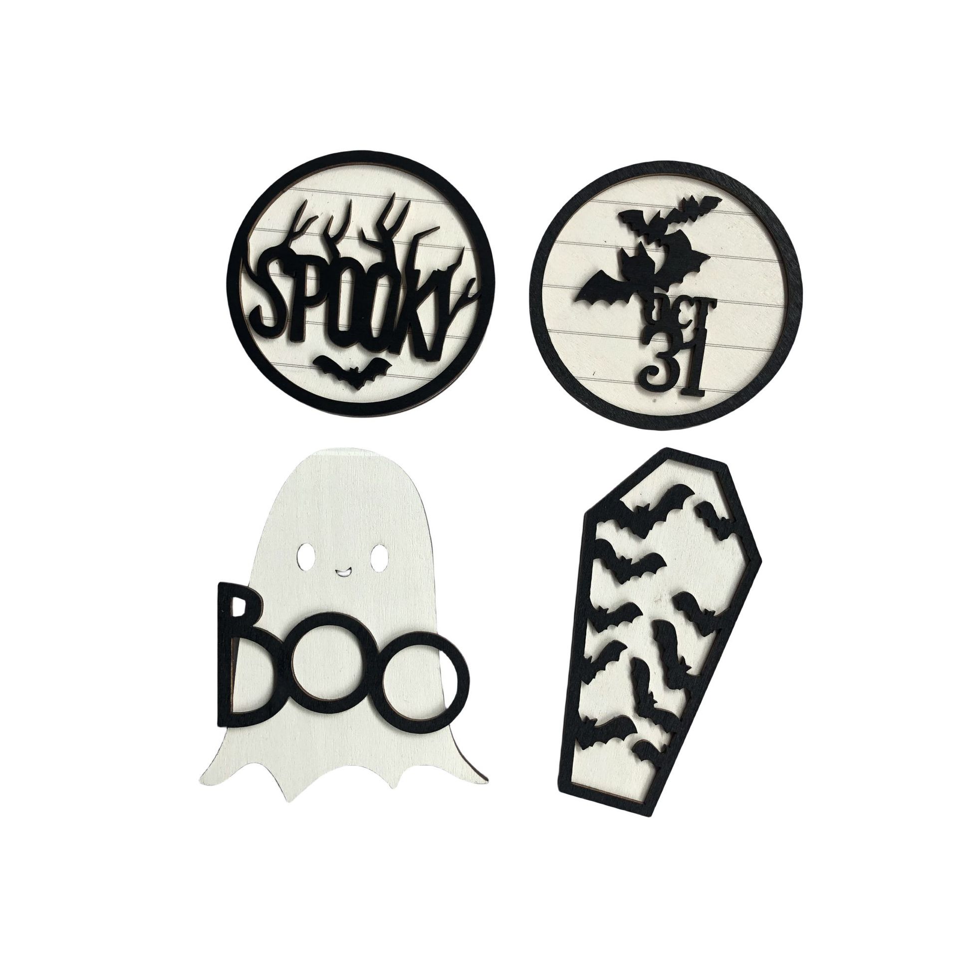 Halloween Spooky Bat Spider Tray Decor