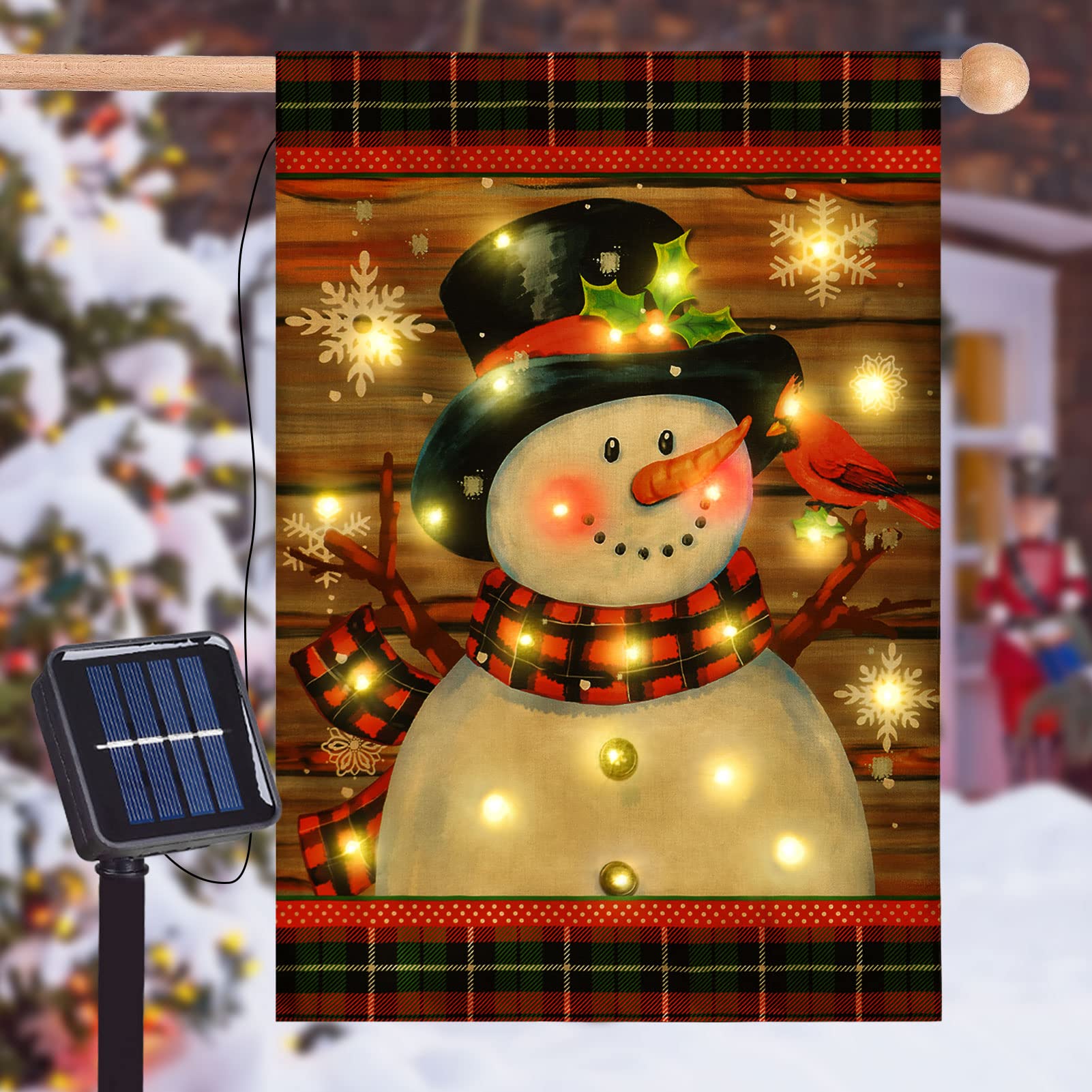  Christmas LED Garden Flags