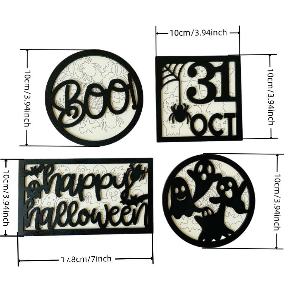 Halloween Spooky Bat Spider Tray Decor