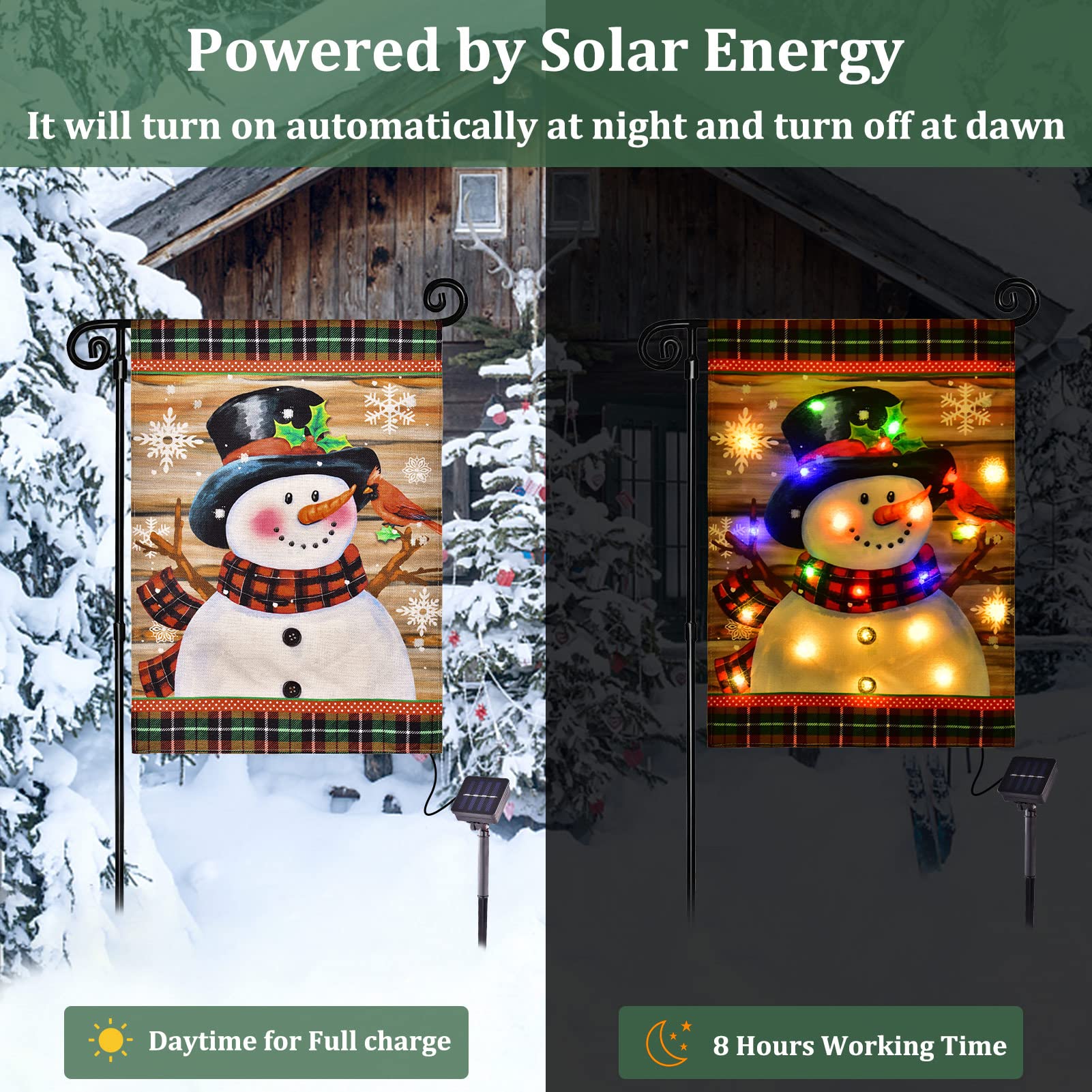  Christmas LED Garden Flags