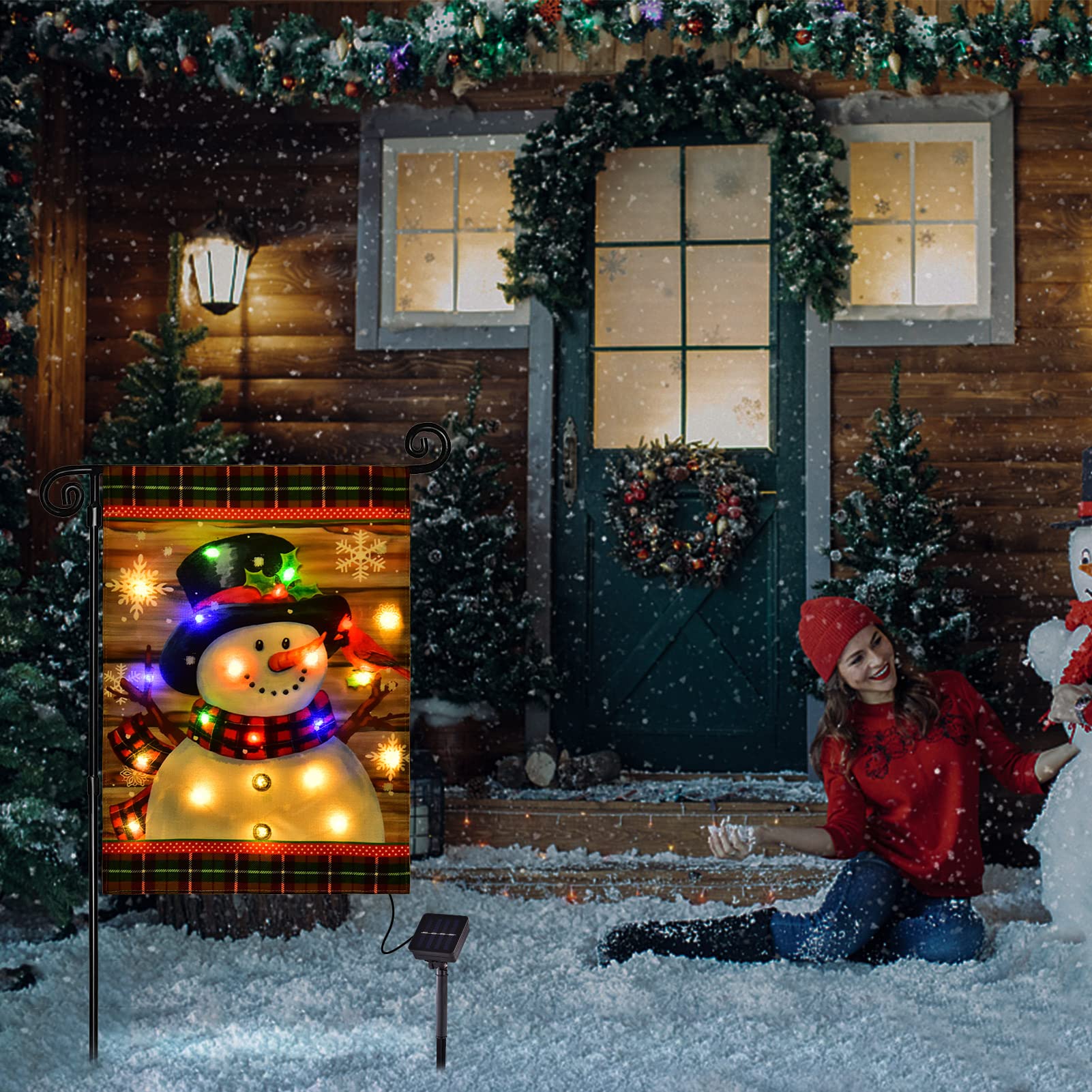  Christmas LED Garden Flags