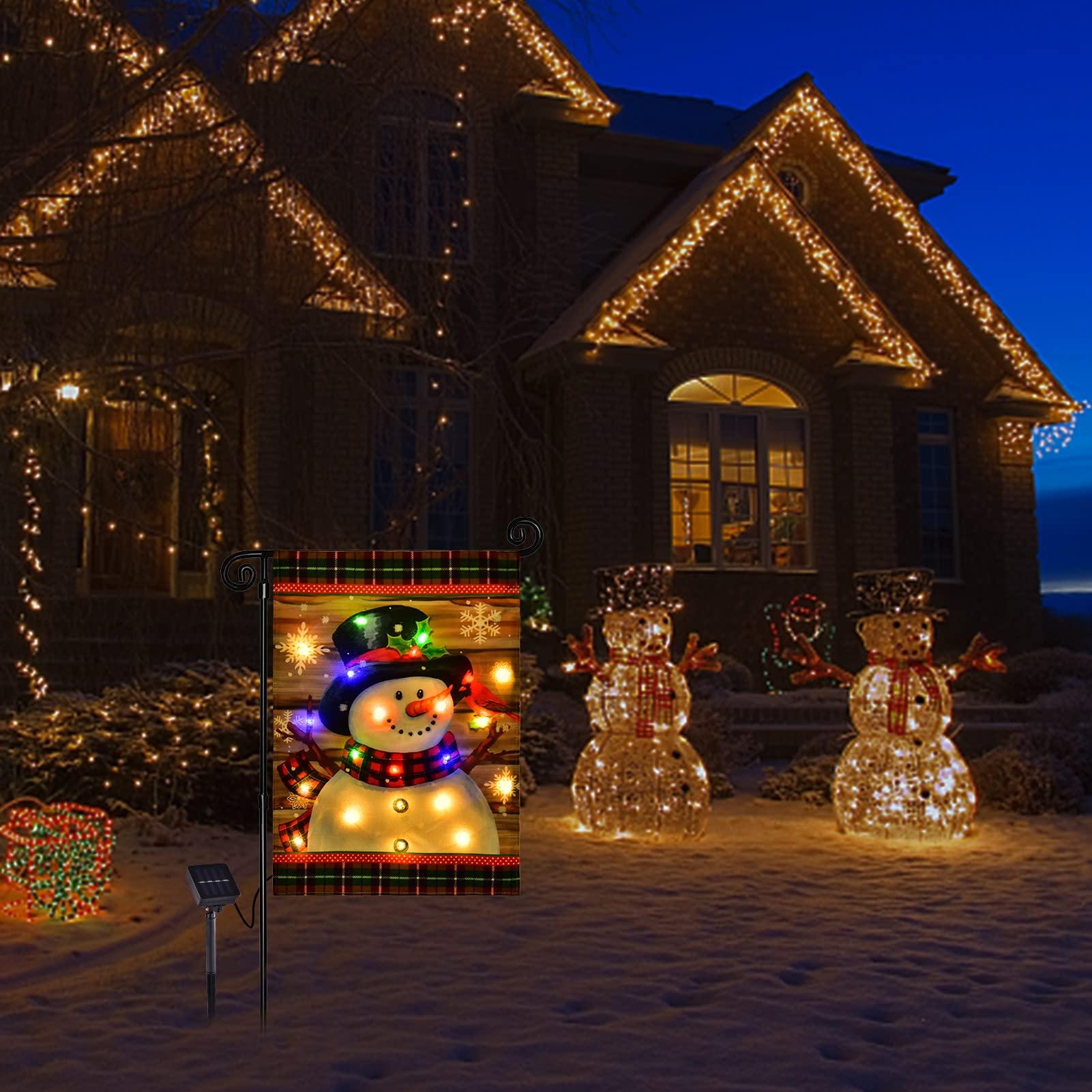  Christmas LED Garden Flags