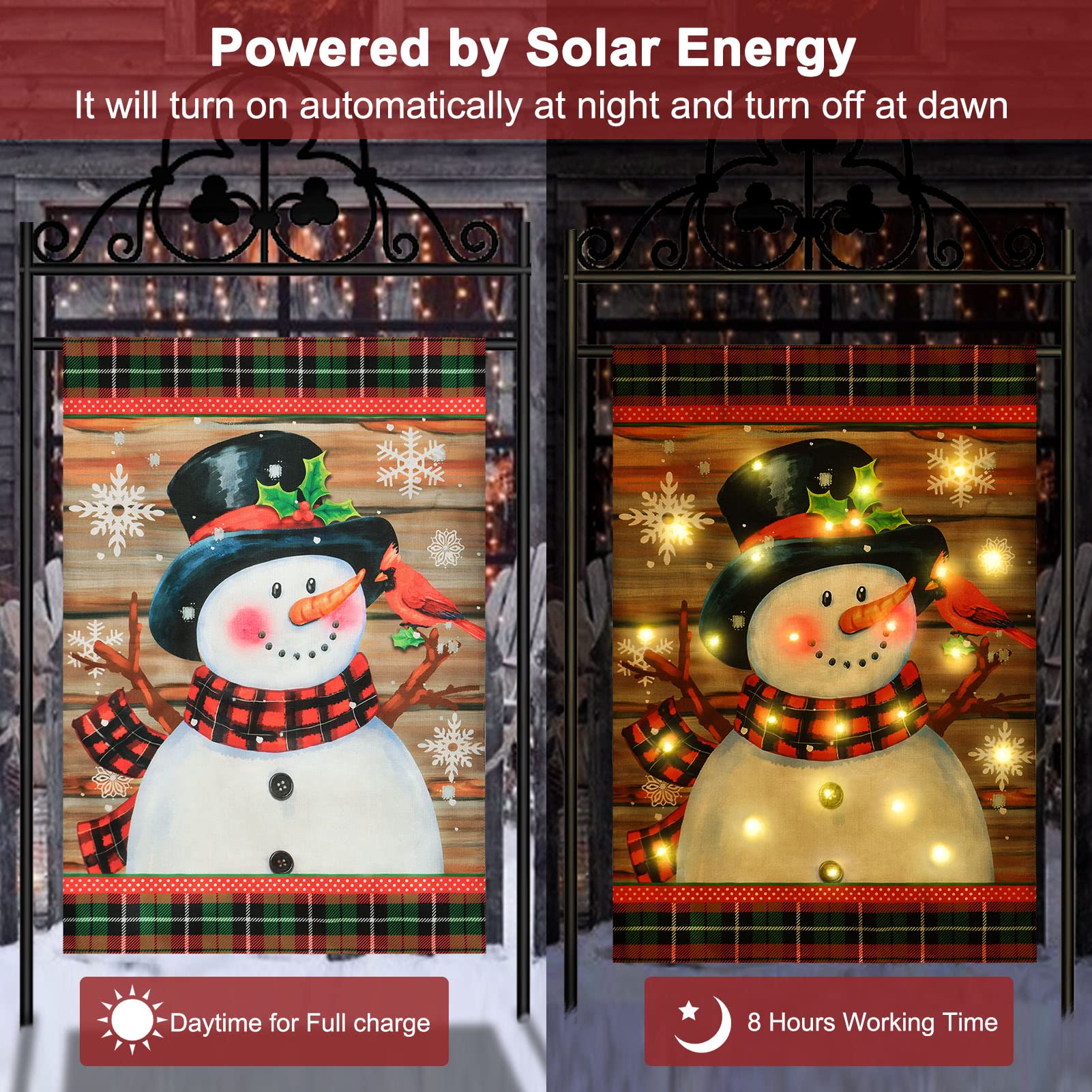  Christmas LED Garden Flags