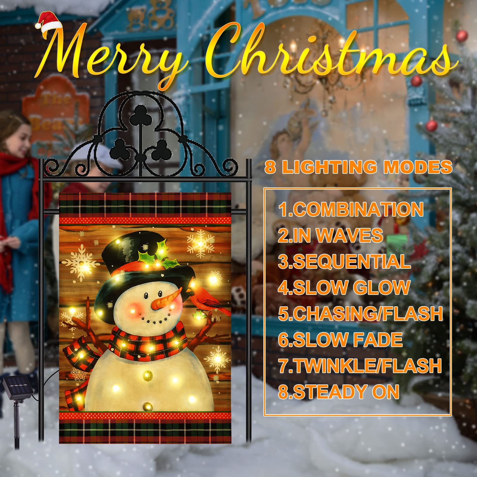  Christmas LED Garden Flags