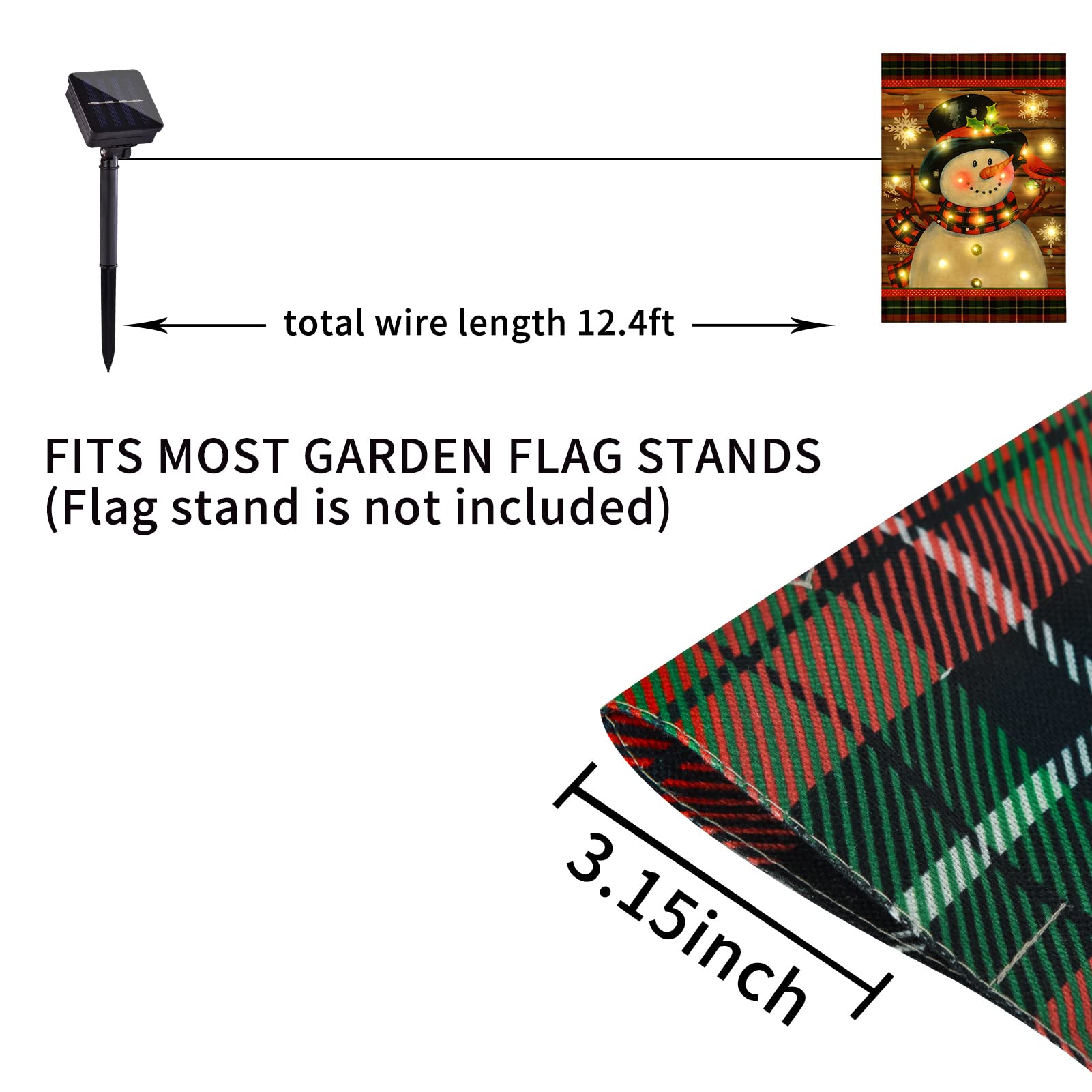  Christmas LED Garden Flags