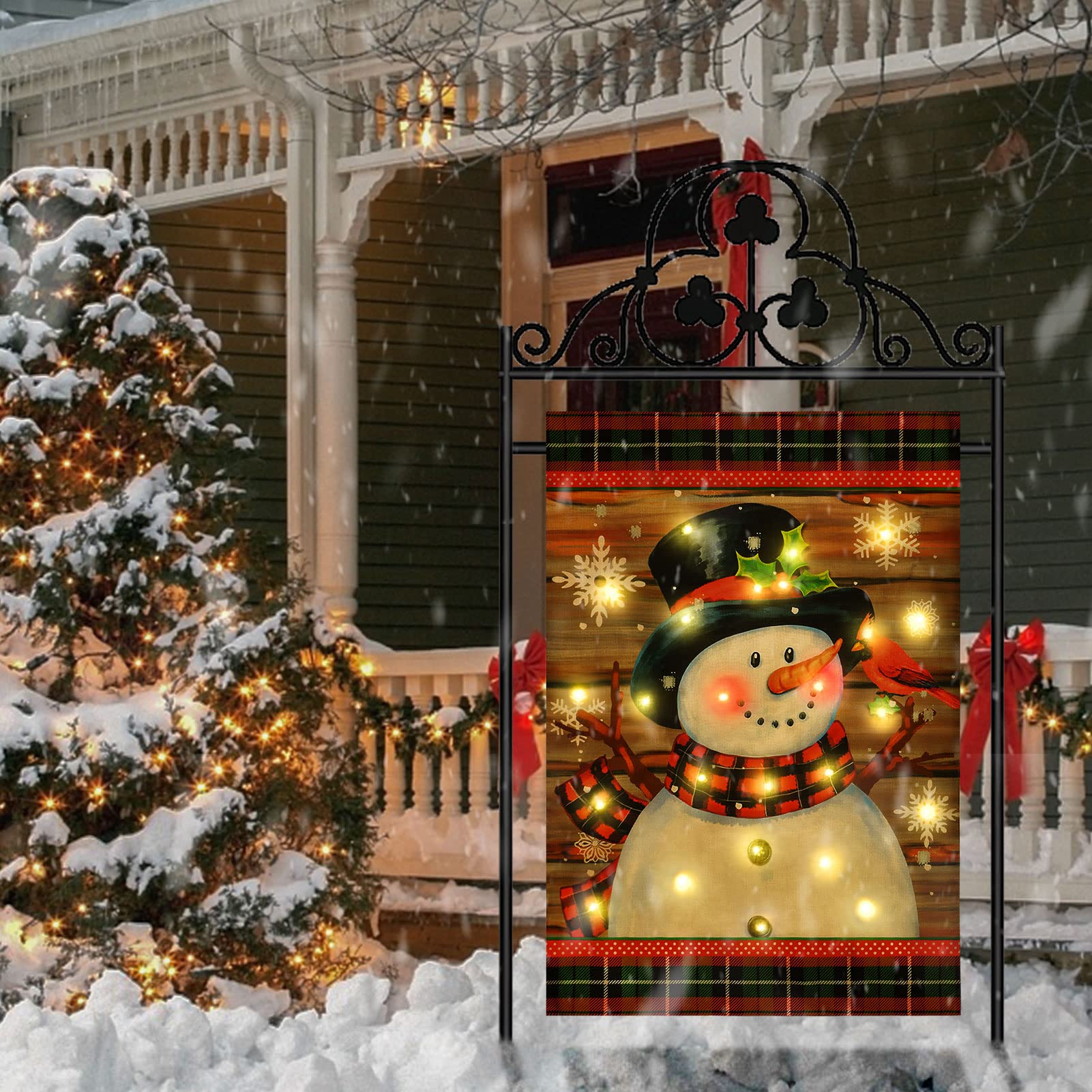  Christmas LED Garden Flags