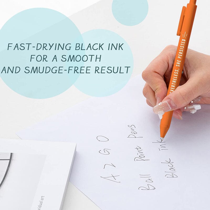 Soft Touch Colorful Girl Power Ballpoint Pens