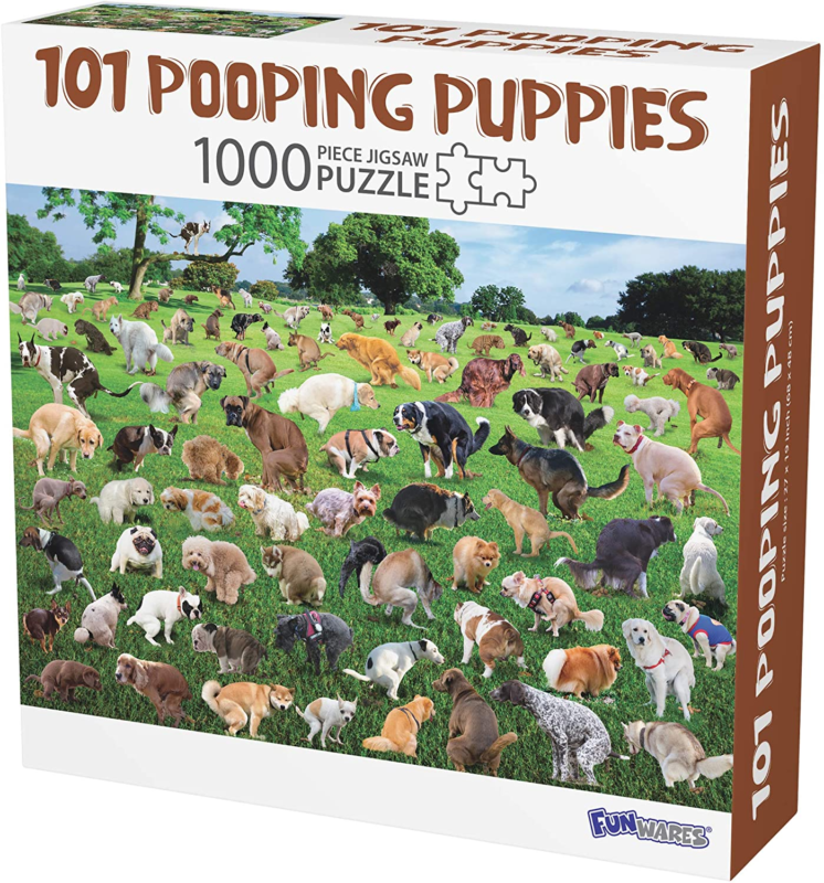 🐶101 Pooping Puppies Pooping Puzzle - Including 1000 Piece Puzzles