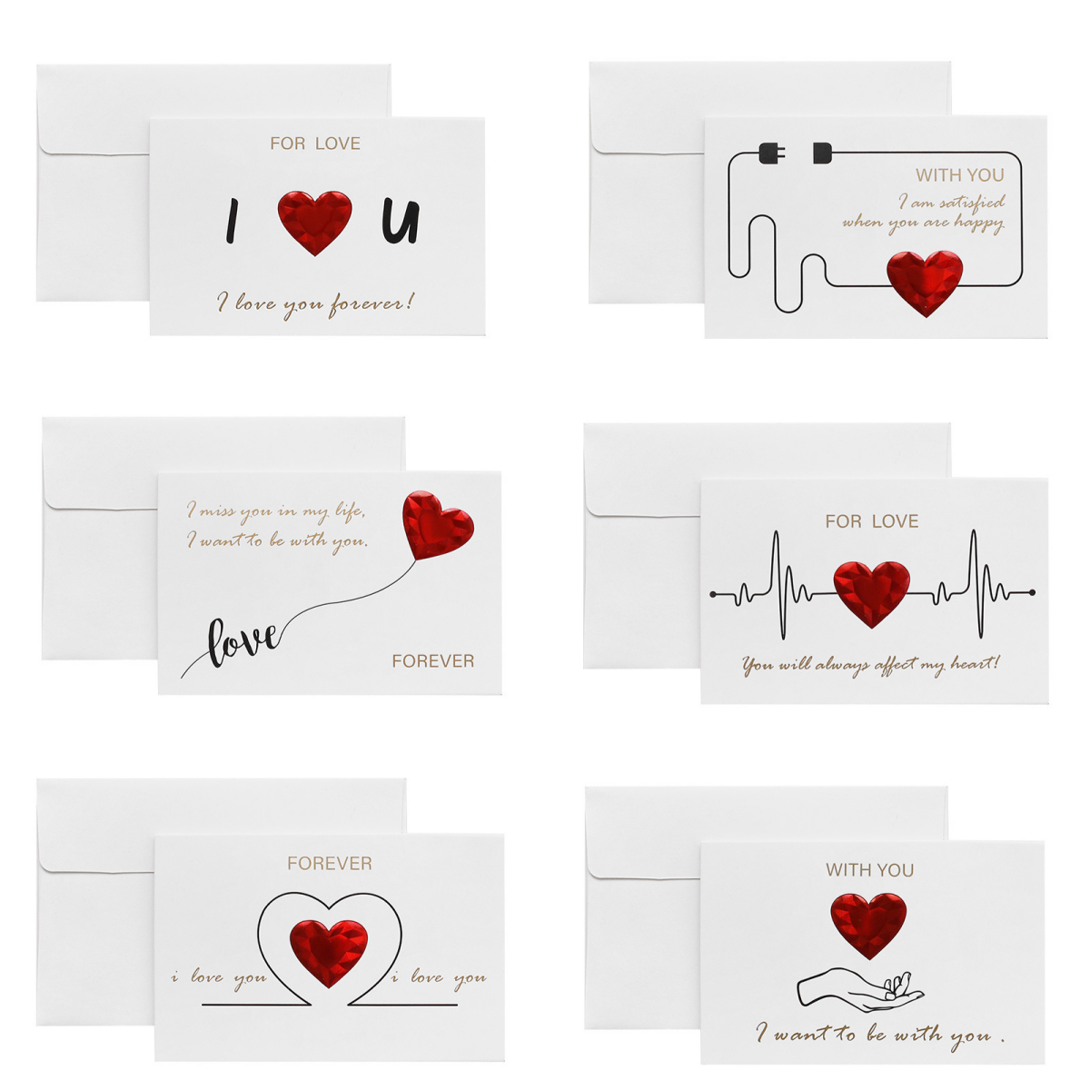 ❤️3D Birthday Greeting Cards💌Set of Love Hearts🎂