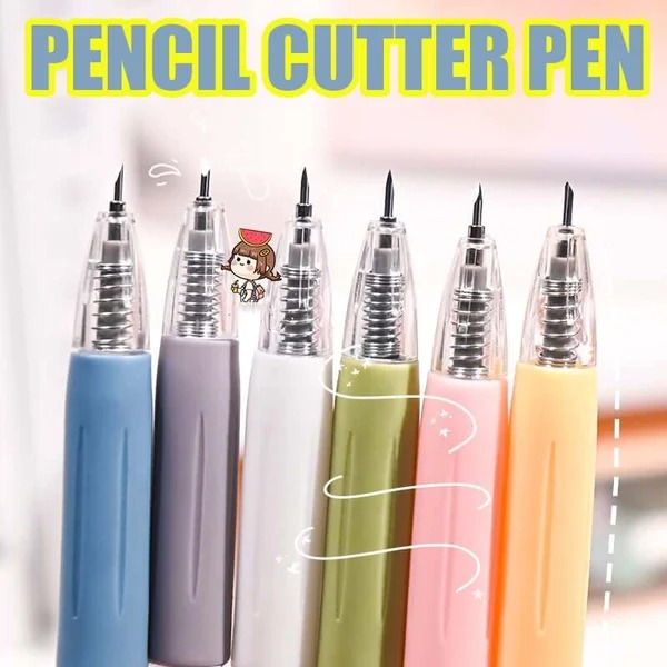 Cartoon Pattern Student Utility Knife Pen（6 Pcs)