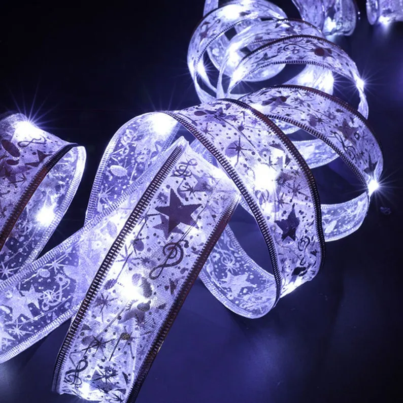 🎄CHRISTMAS RIBBON FAIRY LIGHTS