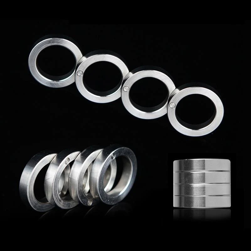 Transformable Full Stainless Steel Self Defense Brass Knuckles Ring