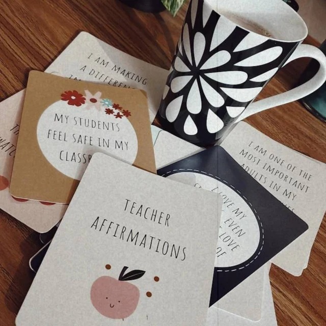 🌈Teacher Affirmation Cards -🎁Christmas gift for teachers