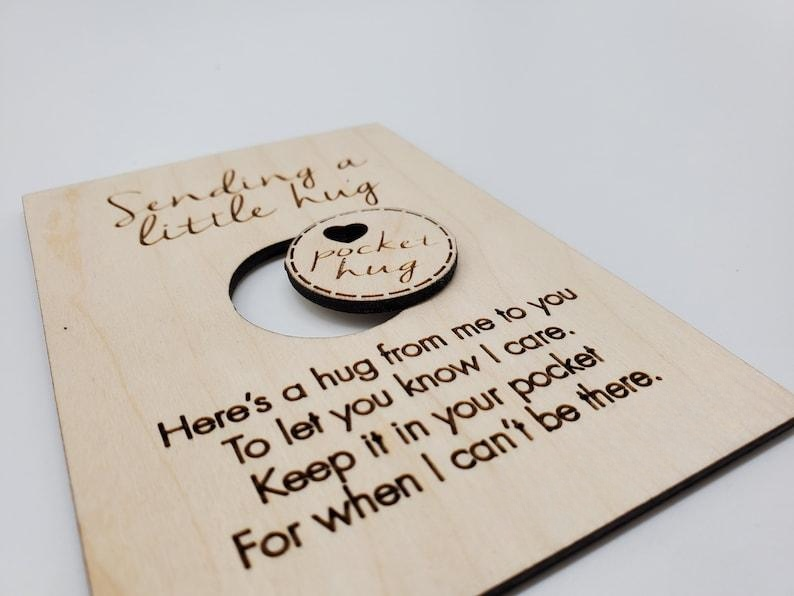 💖Hug Wooden Token💖