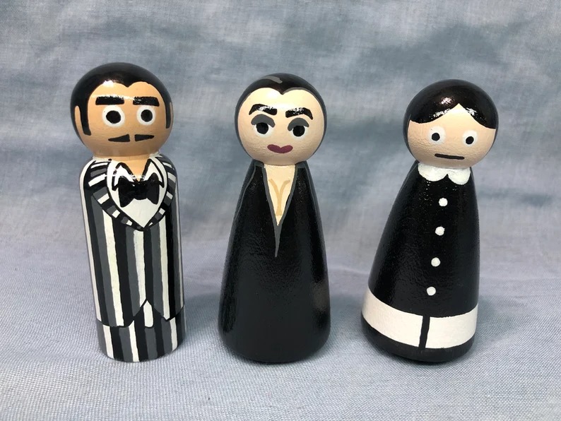 Addams Family Peg Doll Set