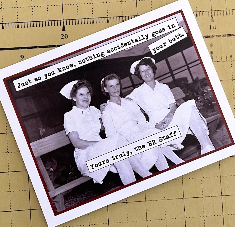  Funny Vintage Photo Card for Nurse - Can't Fix Stupid