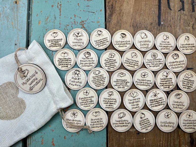 🤷‍♂️30 Inappropriate Affirmations and Bag Tag👜