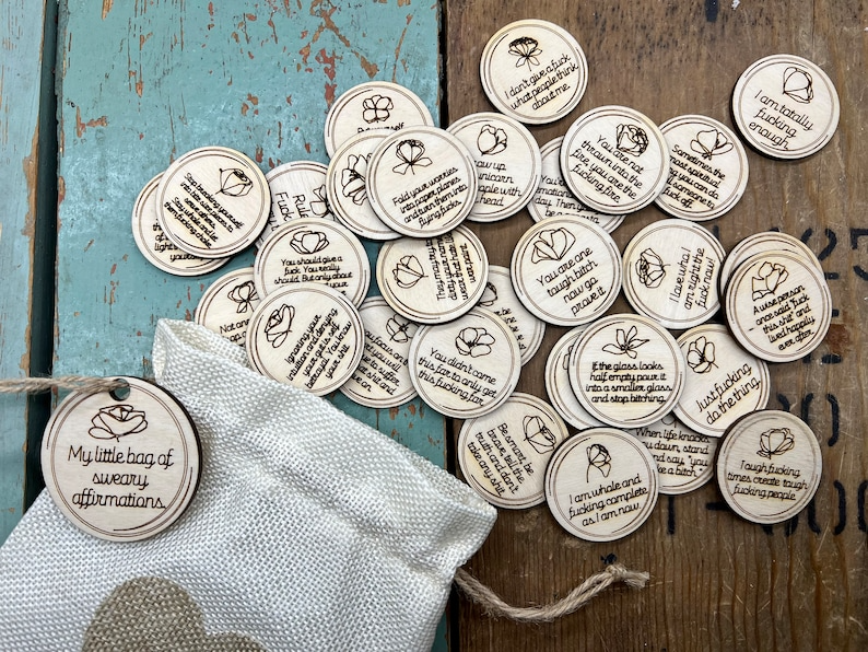 🤷‍♂️30 Inappropriate Affirmations and Bag Tag👜
