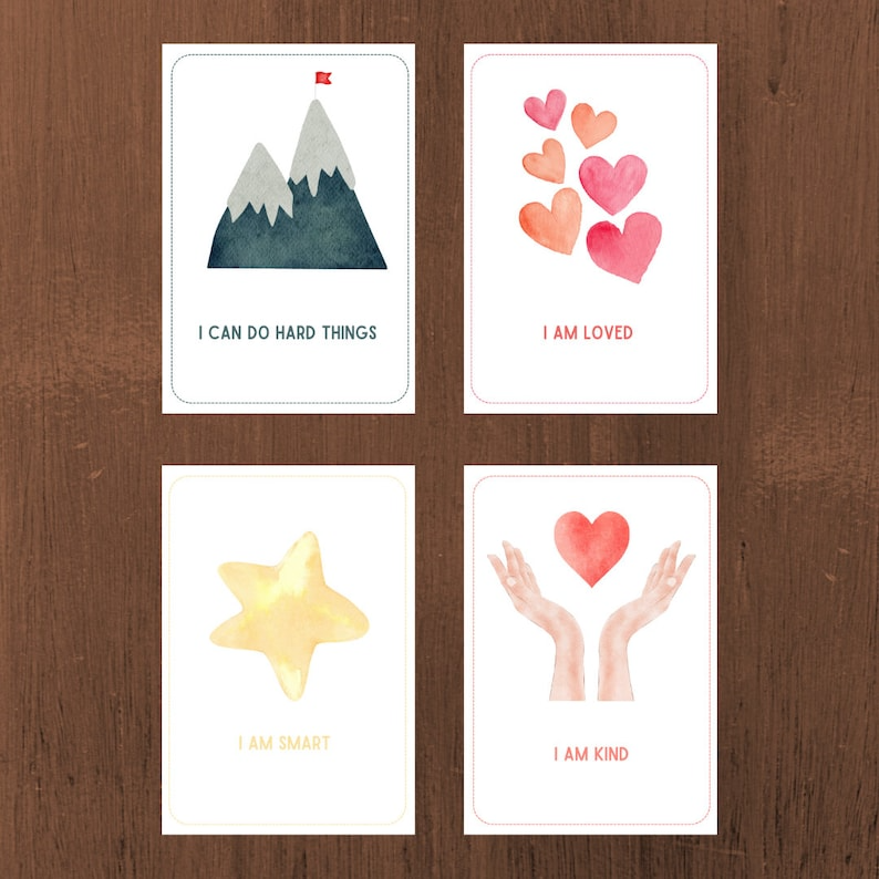 16 Affirmation Cards For kids 