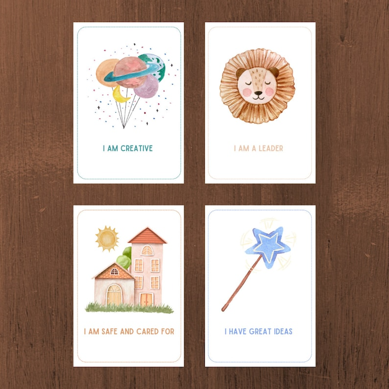16 Affirmation Cards For kids 