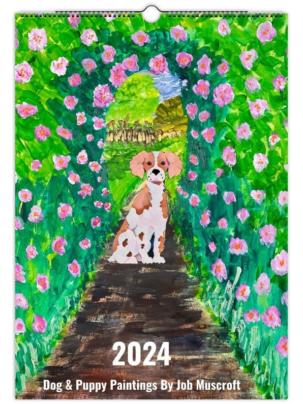 📅 2024 Wall Calendar with Adorable Dog Art Prints 🐶