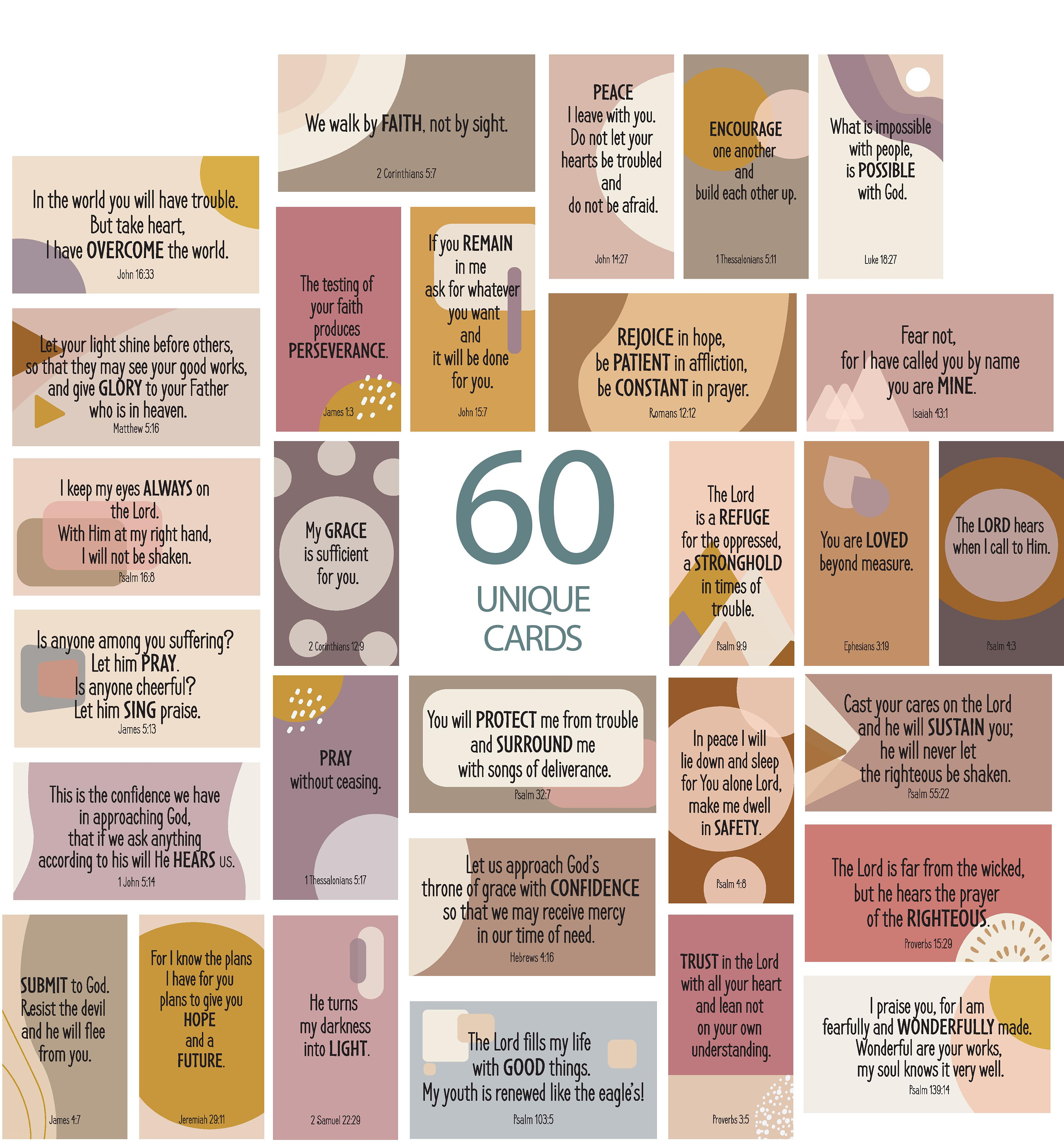 60 Unique Uplifting Bible Verse Cards