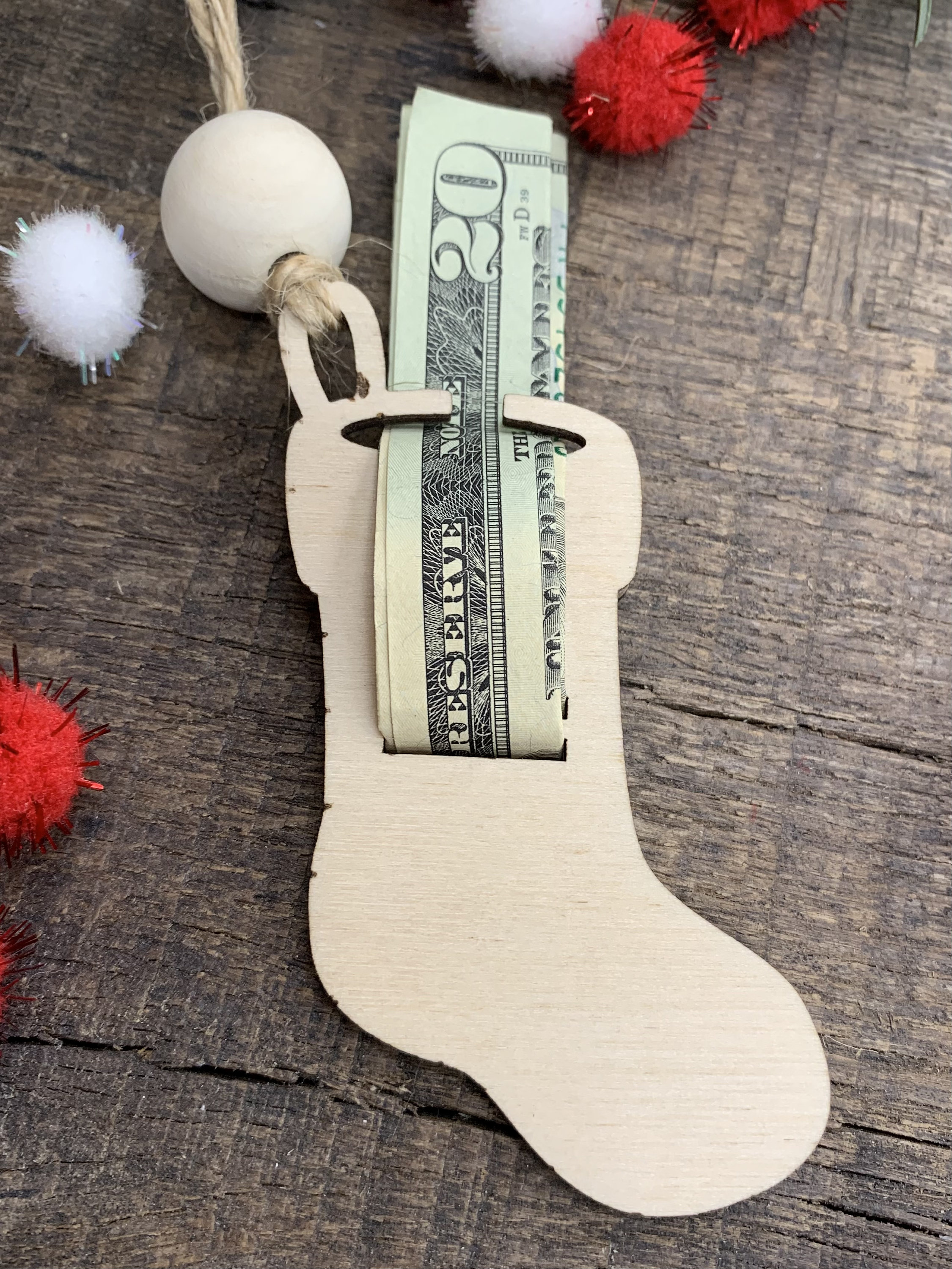 Christmas Cash Money Holder Ornament