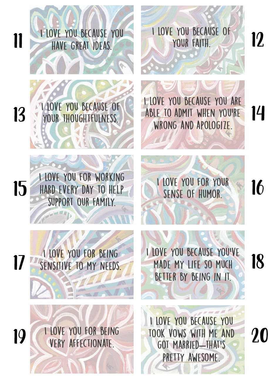 ❤️I Love You Because Box- Reasons Why I Love You